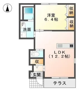 サンライズ(Sunrise)【1階】の間取り