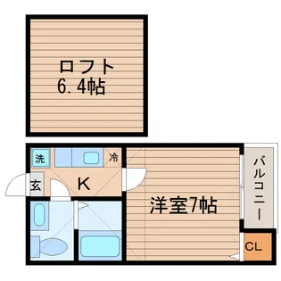 S.Kコーポ【1階】の間取り
