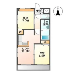 イーグルパル gen【2階】の間取り