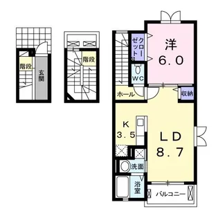 プチボヌール【3階】の間取り