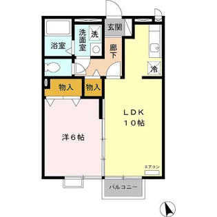 アヴニール合川【2階】の間取り