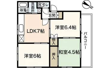 カーサ・デ・アキ【2階】の間取り
