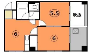 夕張家マンション【2階】の間取り