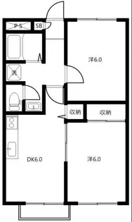 ヴィヴレ・シン【1階】の間取り