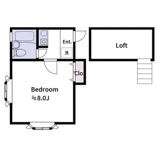 ローズアパートメントR5番館【1階】の間取り