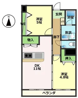 高見マンション【2階】の間取り
