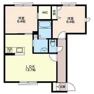 ハイツT&H【1階】の間取り