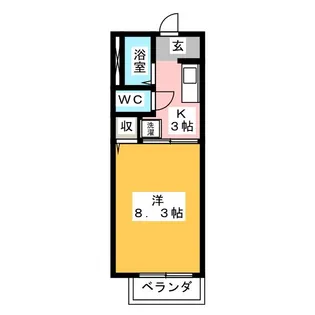 ドエル喜多山【2階】の間取り