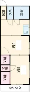 コーポ落合【2階】の間取り
