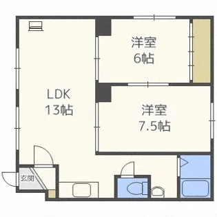 パレスシャレム37【2階】の間取り