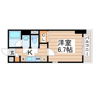 HF北四番丁レジデンス【5階】の間取り