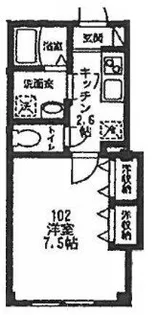 ビューノナガサカ八広4【1階】の間取り