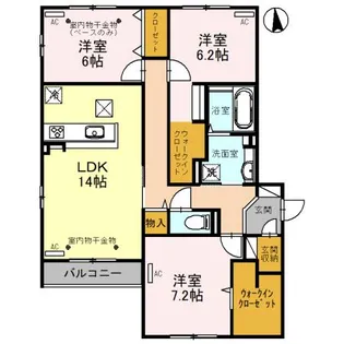 ボヌール【3階】の間取り