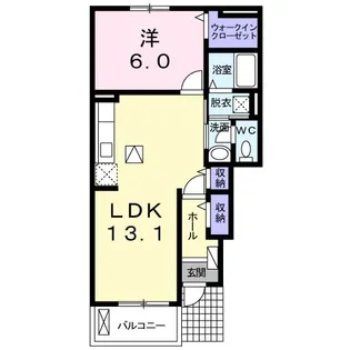 メゾン・オーブ D棟【1階】の間取り