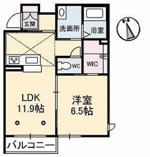 シャーメゾン祇園【1階】の間取り