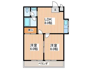 シャト-レジデント寝屋【4階】の間取り