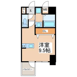 タウンブルグ新町【8階】の間取り