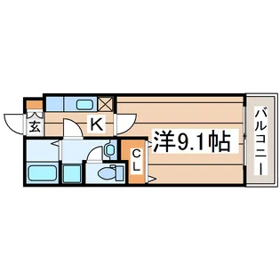 リビングステージ広瀬川【1階】の間取り
