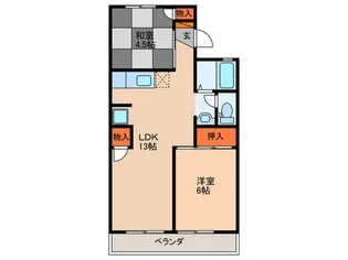 ティコハウス B棟【2階】の間取り