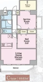 プレド・ラガール【3階】の間取り