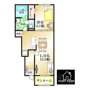 サンメゾンF【1階】の間取り