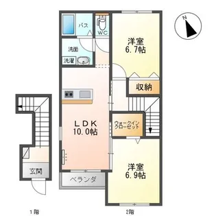 ヴァン ヴェール【2階】の間取り