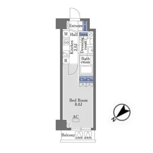 ヴァンヴェール日本橋【4階】の間取り