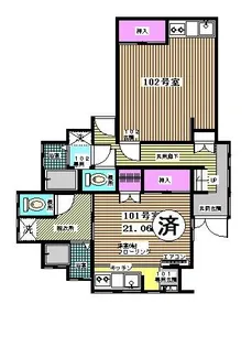 第二富士見荘【1階】の間取り
