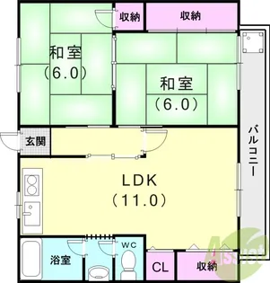 ステージ和坂【2階】の間取り