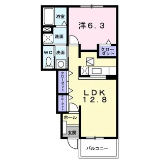 プラシード【1階】の間取り