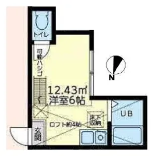 ユナイト衣笠ルッティー【2階】の間取り