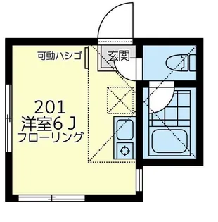 ユナイト新町ポールスタンレー【2階】の間取り