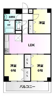 ユーコート稲田堤【4階】の間取り