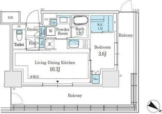 パークタワー向ヶ丘遊園【18階】の間取り