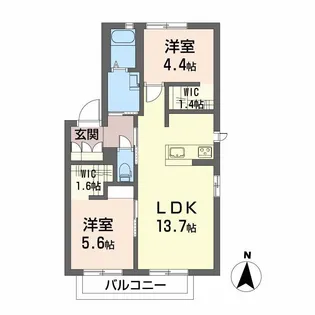 ファミールコートC【1階】の間取り