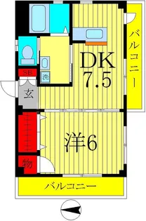 フラッツ【2階】の間取り