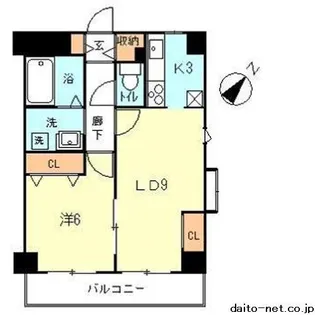 ローズデール【4階】の間取り
