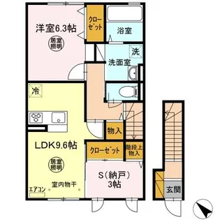 セジュール東中根【2階】の間取り