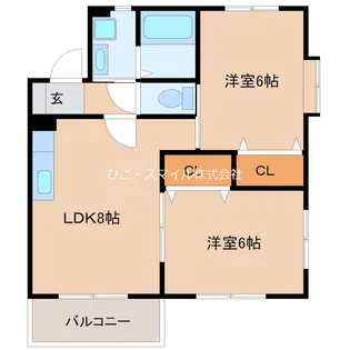 ベルハウス出水【1階】の間取り
