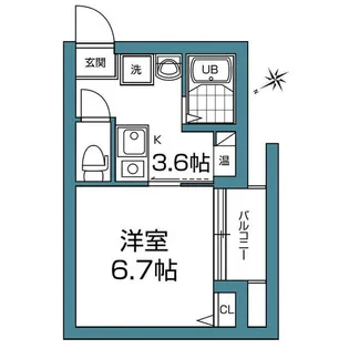 グランバリュー用賀【1階】の間取り