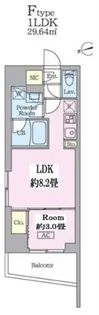 GARDEN XAVIS門前仲町【3階】の間取り