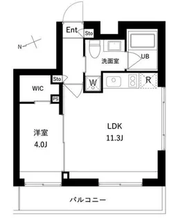 エスセナーリオ高輪【2階】の間取り