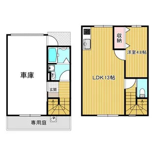 ガレージロタス国安の間取り