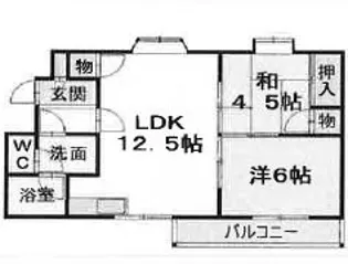 ウエストハウスオーモン【2階】の間取り
