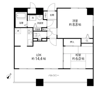 マルジューマンション【10階】の間取り