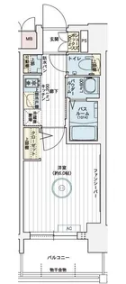 エステムコート名古屋鶴舞IIレアーヴ【11階】の間取り