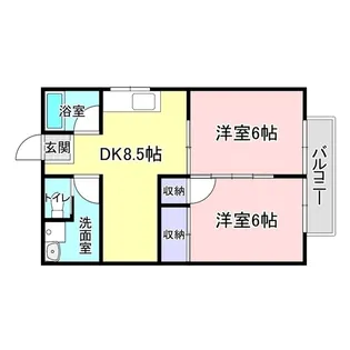 シティハイム野田【2階】の間取り