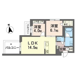 シャーメゾン北砂【2階】の間取り