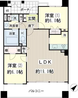 ナイスアーバン鶴見岸谷フラットサイト【2階】の間取り