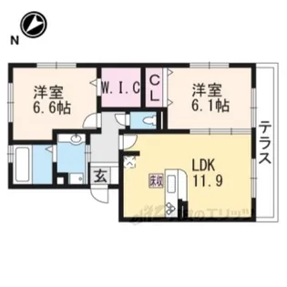 FIOREVERDE【1階】の間取り